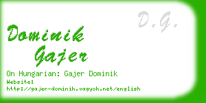 dominik gajer business card